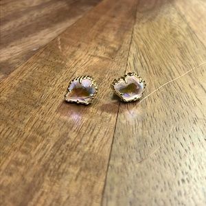 Kendra Scott - Tessa Gold Stud Earrings in Dichroic Glass.
